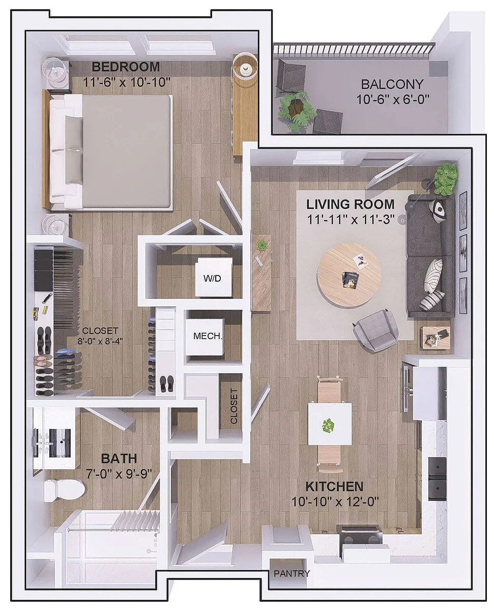 Floor plan 6A-1A.A