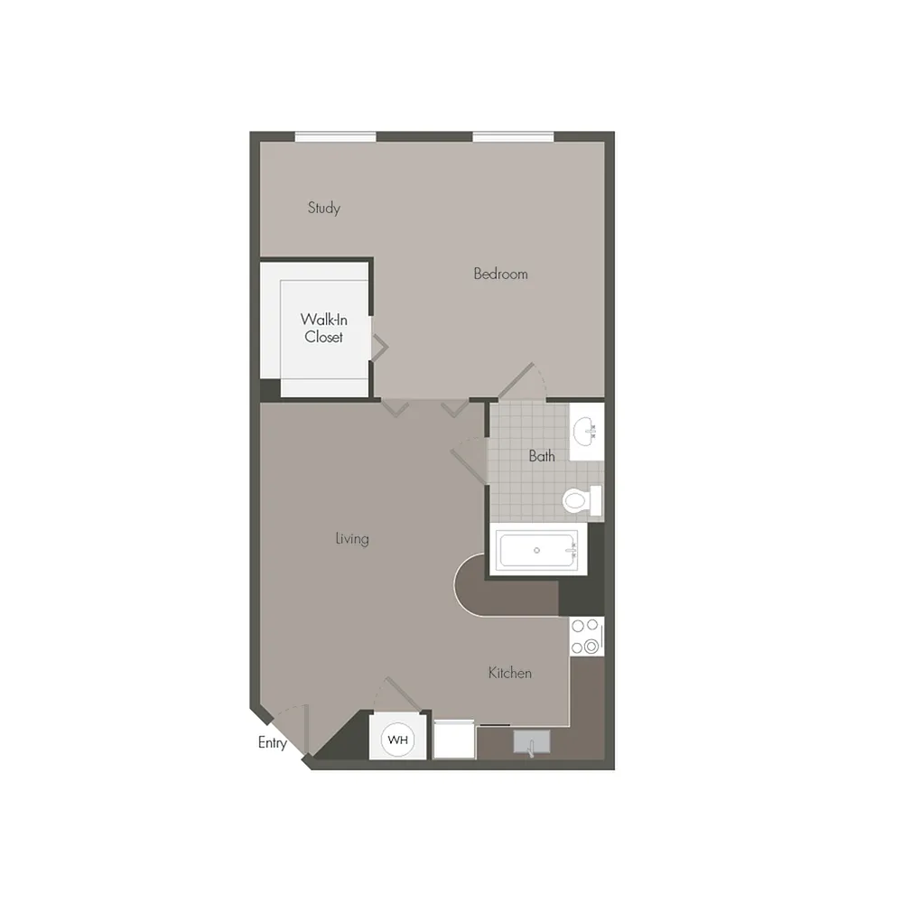 Floor plan 1 Bedroom 1 Bathroom D