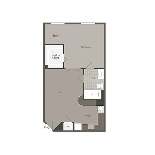 Floor plan 1 Bedroom 1 Bathroom D