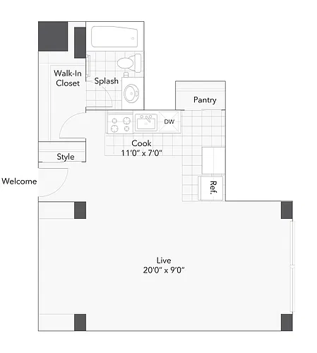 Floor plan Studio - E
