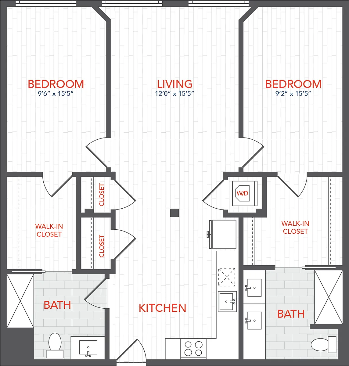 Floor plan LOFTS 2 Bed N