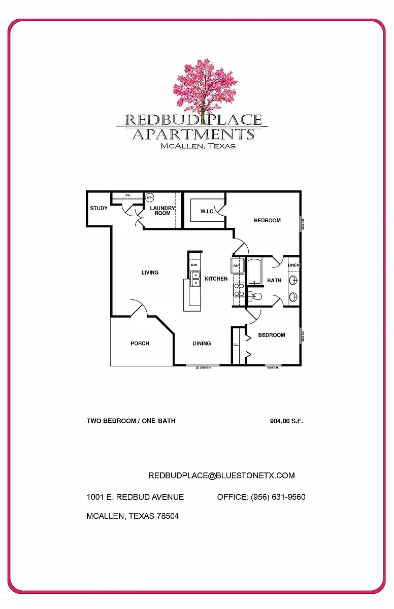 Floor plan 2Bedroom-1Bathroom