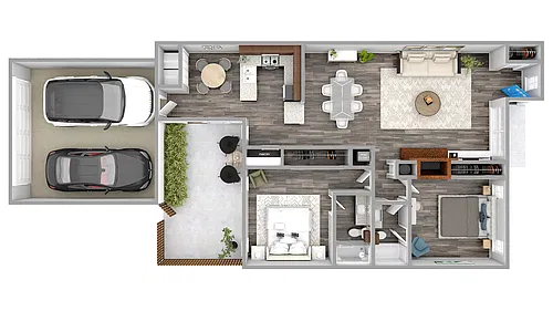 Floor plan B5 2 Bed 2 Bath