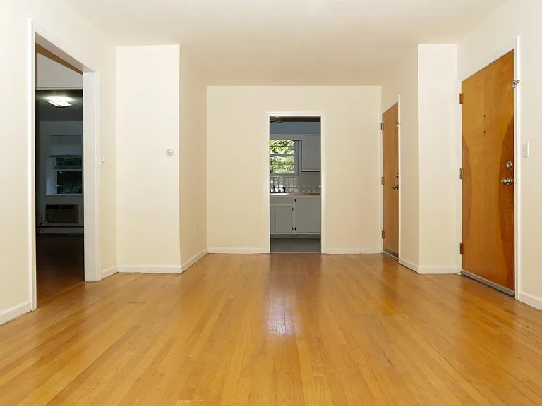 View from living room into the kitchen and hallway