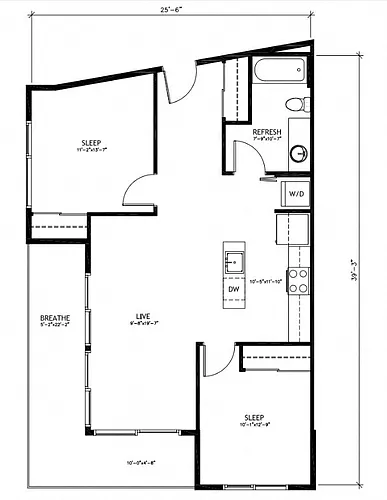 Floor plan 2X1 - D1