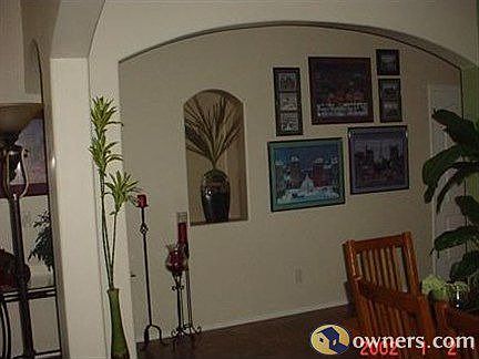 Looking into dining room and into hallway.