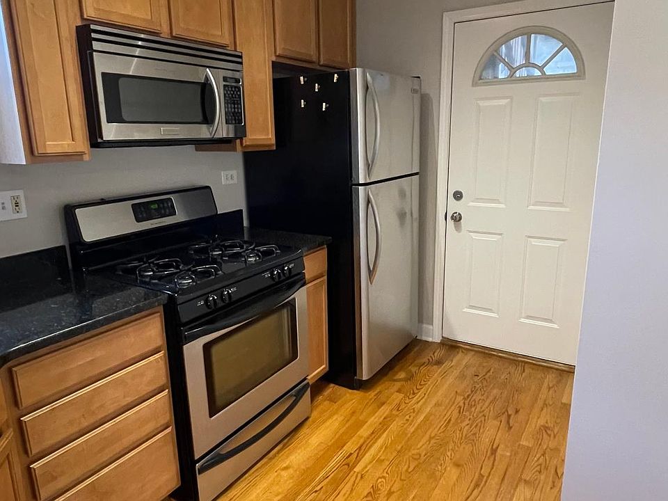 Back door for garbage and moving in furniture