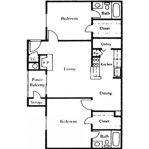 Floor plan E 2X2