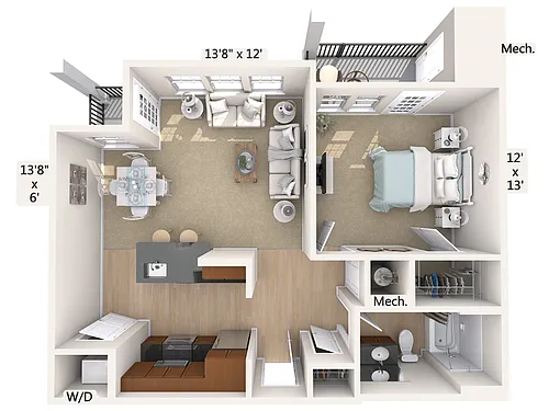 Floor plan A2-2-734-sq
