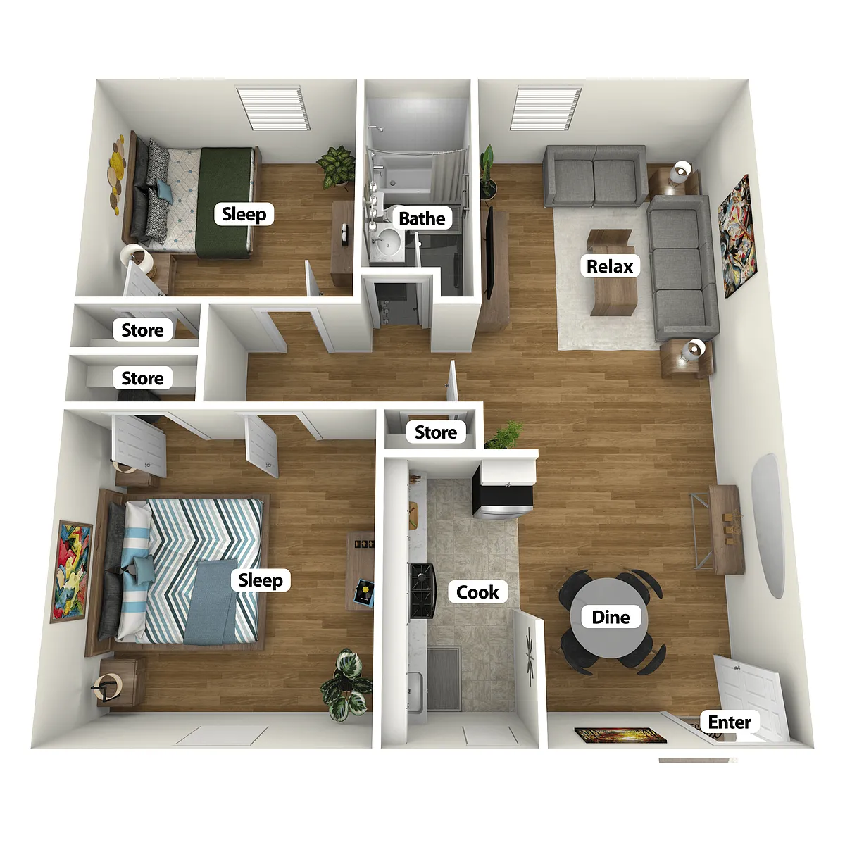 Floor plan B1