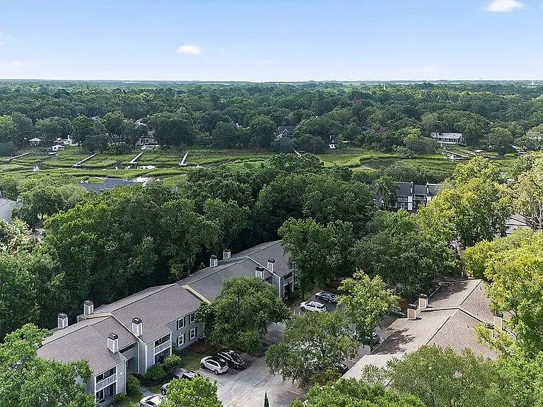 Aerial view of Hibben Ferry Condominiums and Shem Creek