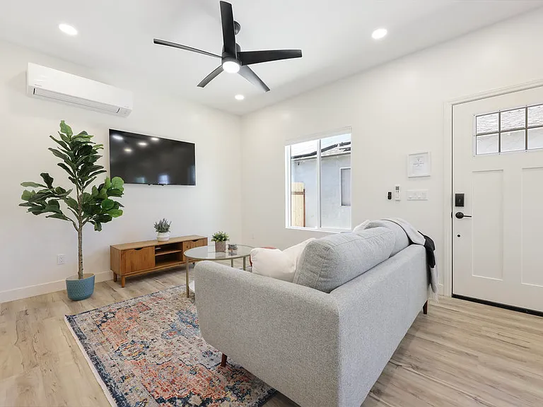 Living room with 55 inch TV