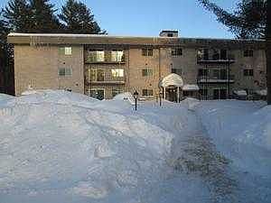 front of building - buried in snow!
