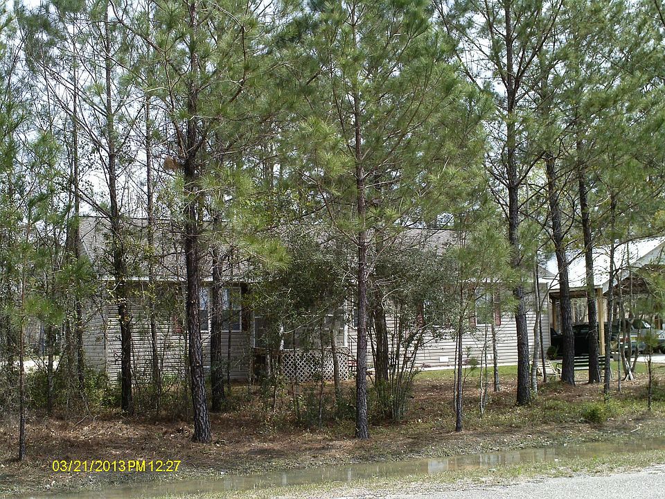 Front of house, through the trees, from the road...