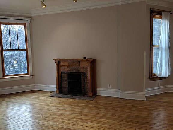 Wood burning fireplace