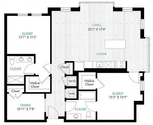 Floor plan BD01 Den