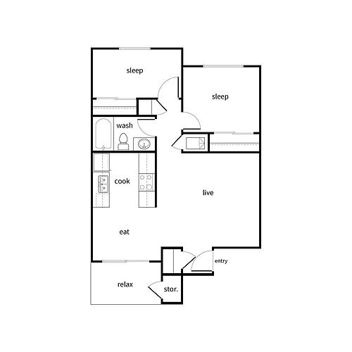 Floor plan B2 60