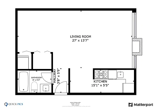 Floor plan Studio B Large