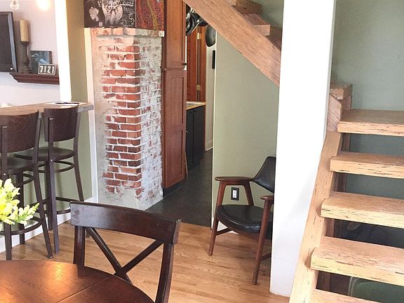 Stairs going to upstairs bedroom and bath