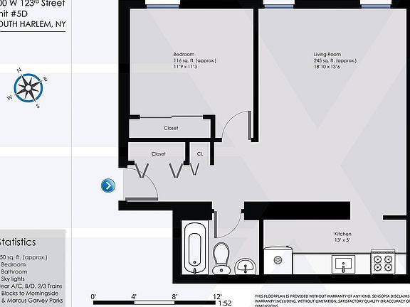 2nd image of 200 W 123rd St APT 5D