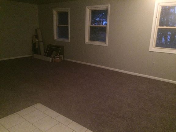 Medium gray wall to wall carpet