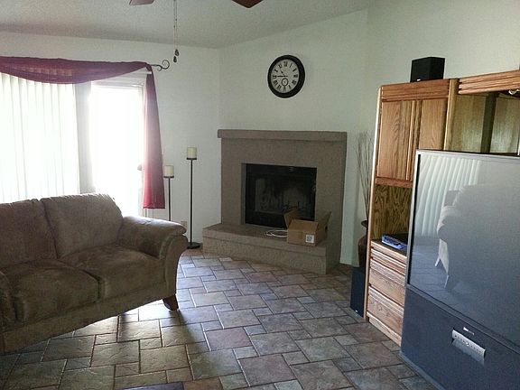Living room with fireplace