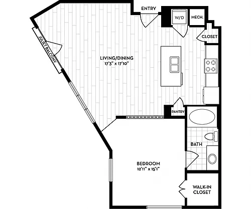 Floor plan Bourbon, Broadway, and Canyon