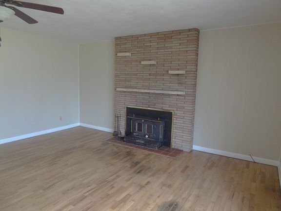 Wood burning fireplace