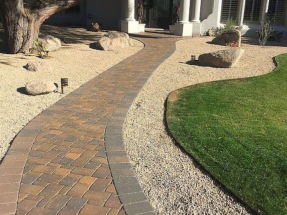 Entry paver walkway