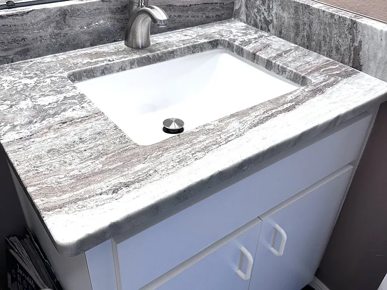Bathrooms have updated granite countertops