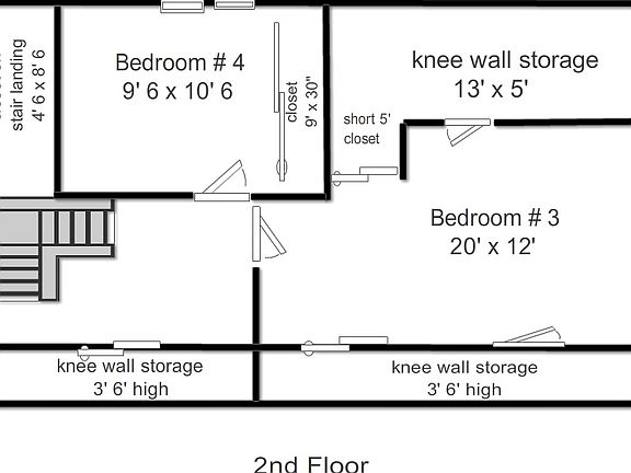 2nd floor - approx. meas.