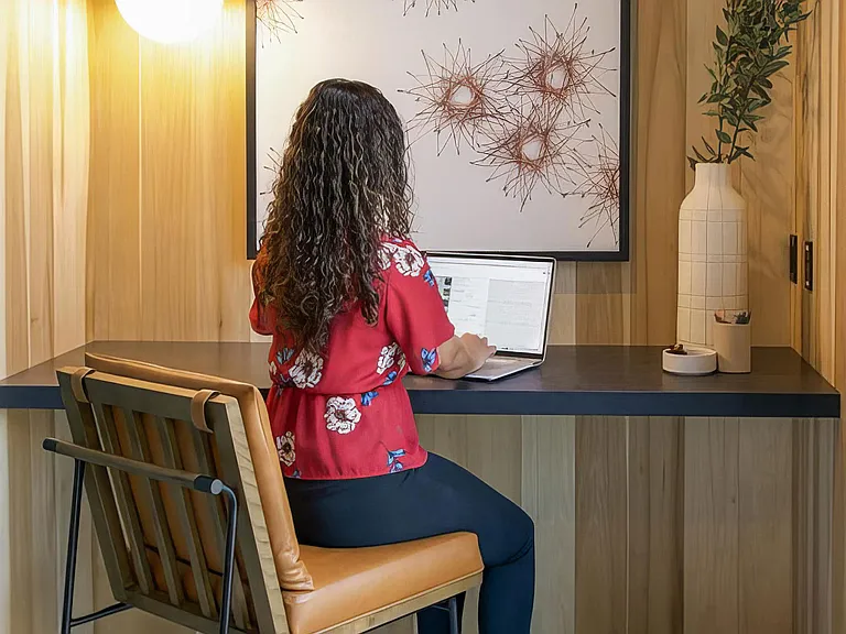 Work from a private office space