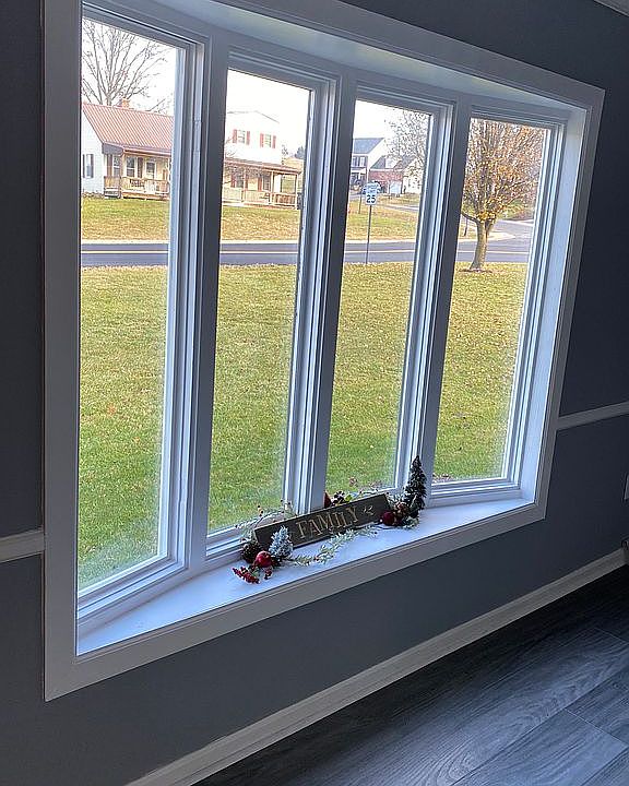Bay window new glass