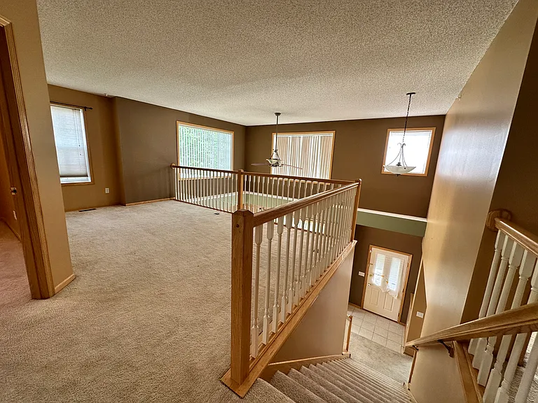 Loft on second floor with stairs to first floor