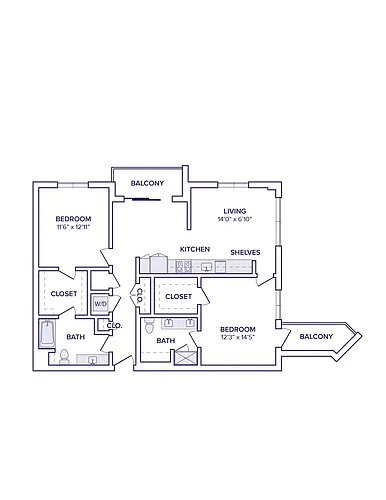 Floor plan B14 - North Tower