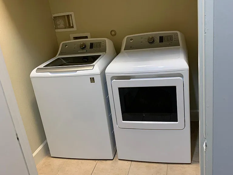 Laundry room with washer and dryer