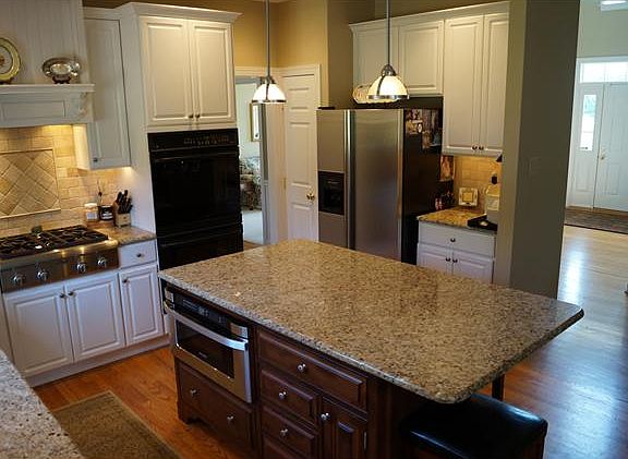 Massive Granite island workspace