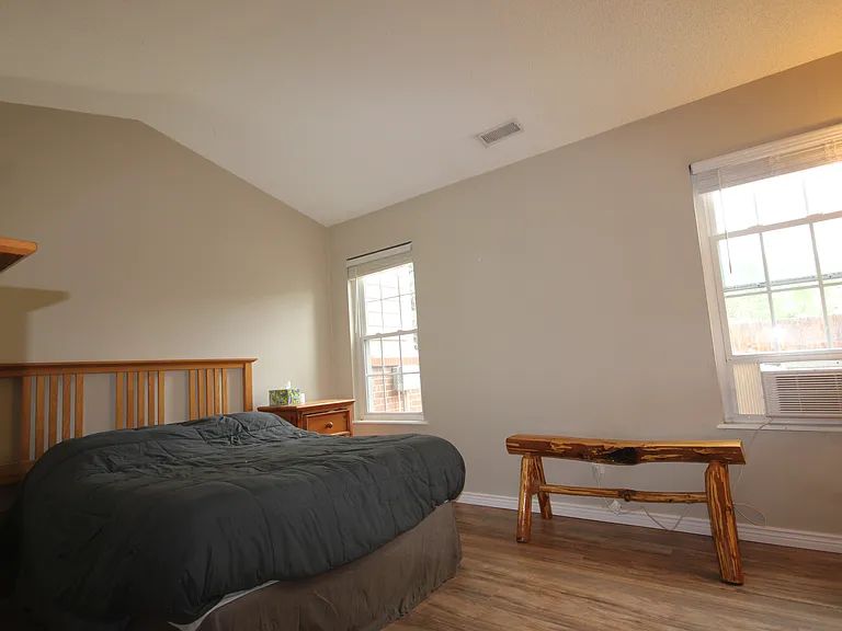 Natural sunlight with 2 windows in Primary bedroom