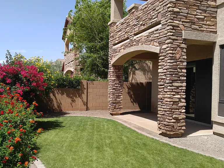 Back yard/covered patio