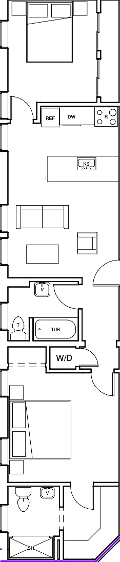 Floor plan 2 Bed