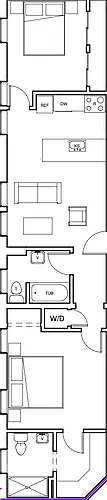 Floor plan 2 Bed