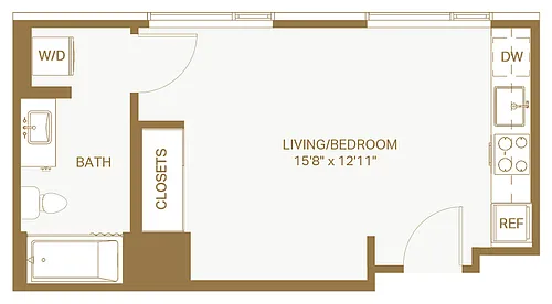 Floor plan Studio A9 Cascade