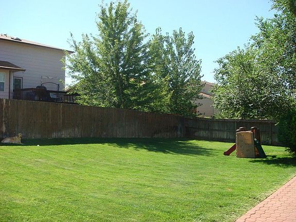 large, well maintained back yard