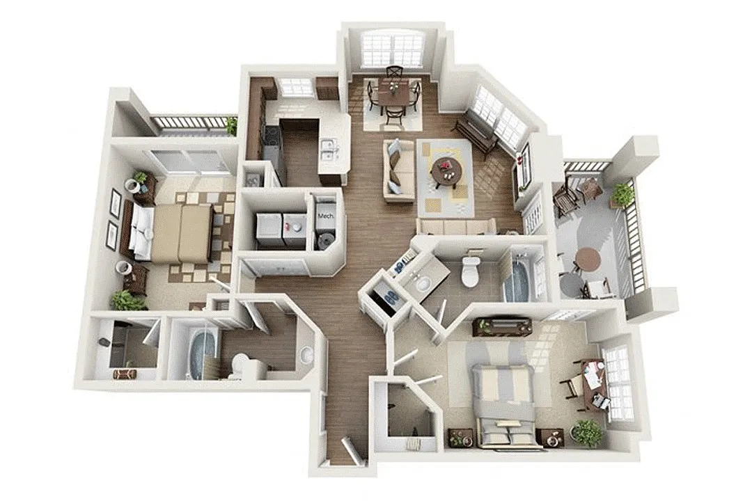 Floor plan Residence 6 Upgraded