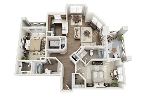 Floor plan Residence 6 Upgraded
