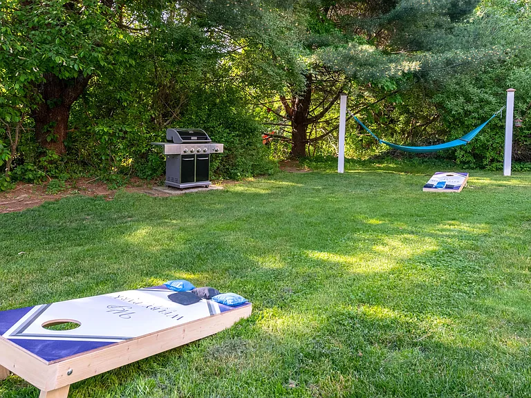 Enjoy cookouts and tournaments at our picnic area with cornhole where good food and friendly competition collide.