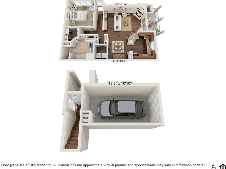 1A floor plan Somerset Townhomes