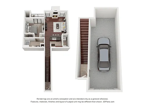 Floor plan A2 - Attached Garage