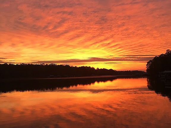 Sunrise view from dock