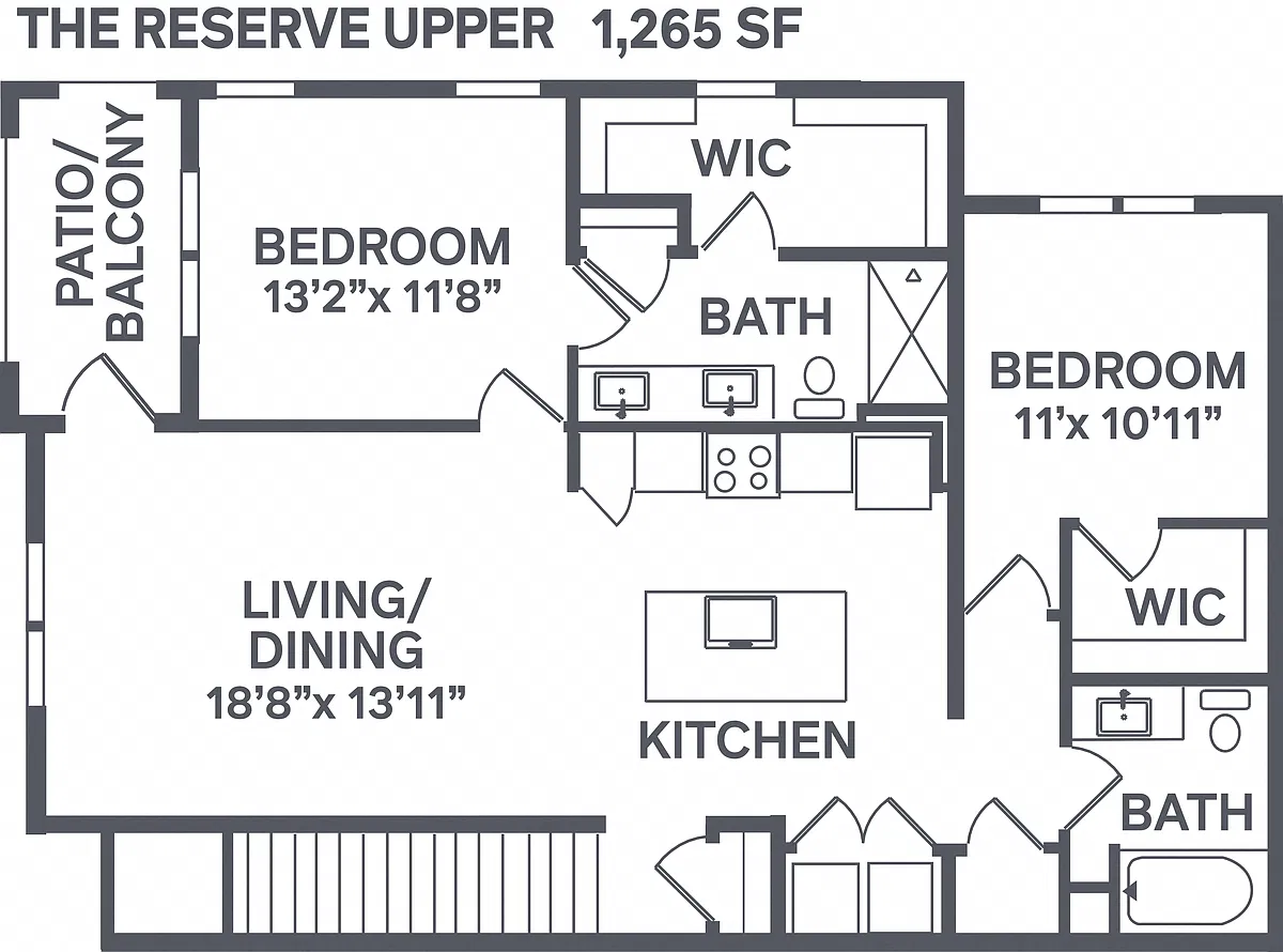 Floor plan The Reserve Upper - Attached Garage